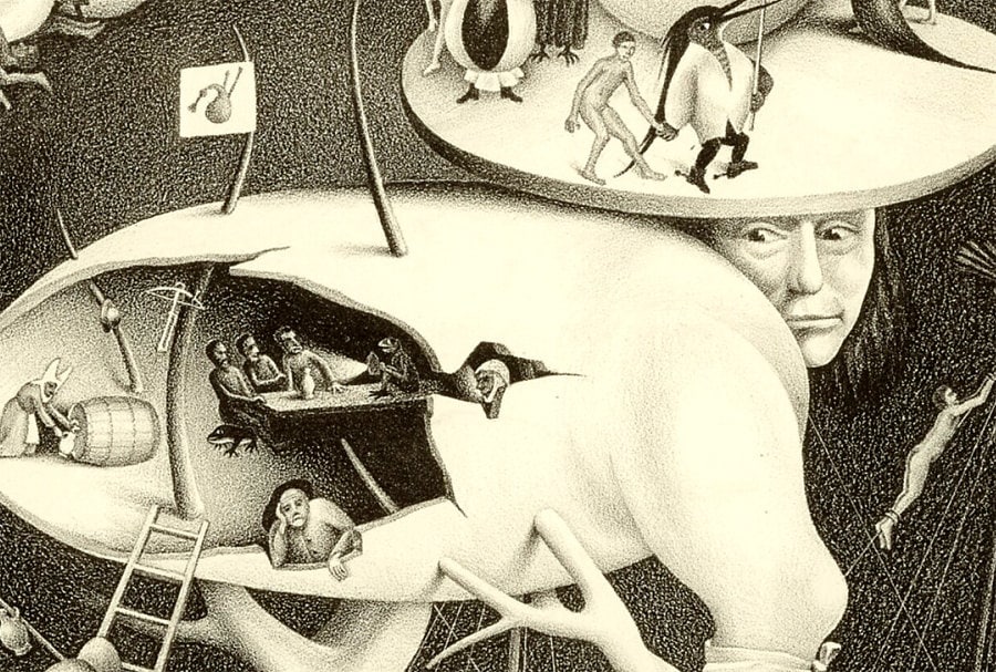 Escher, Bosch Garden framed print