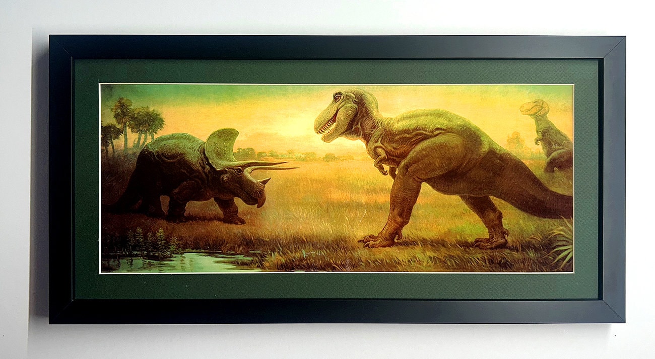 Dinosaur Poster T-rex Vs Triceratops