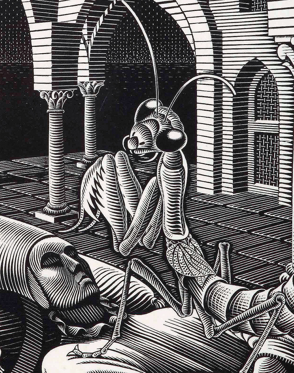 Escher Print Monastery in Sicily