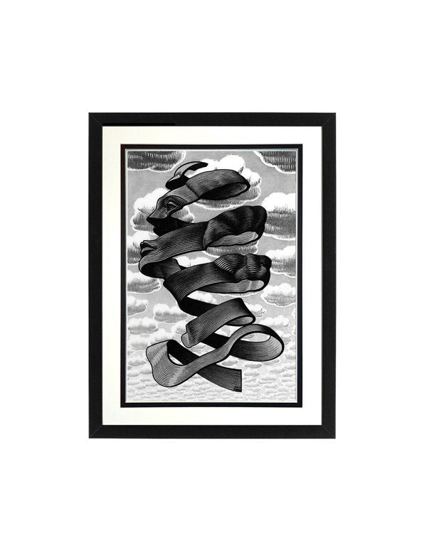Escher Ribbon Head Set Framed Art Prints