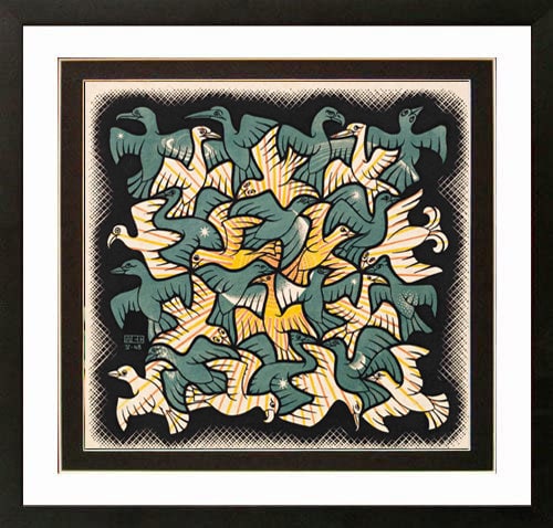 M.C. Escher framed poster print Sun and Moon