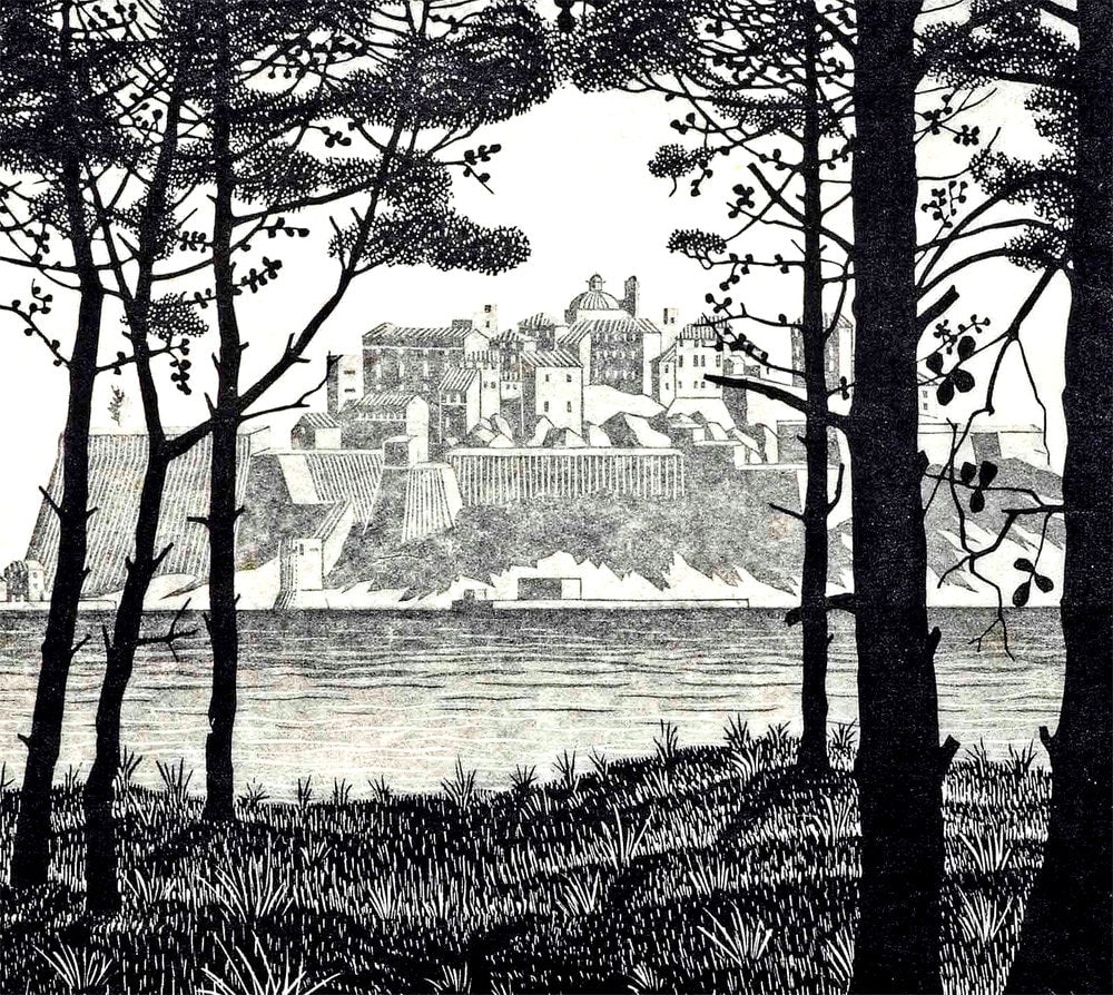 M.C. Escher Landscape Framed Art Print