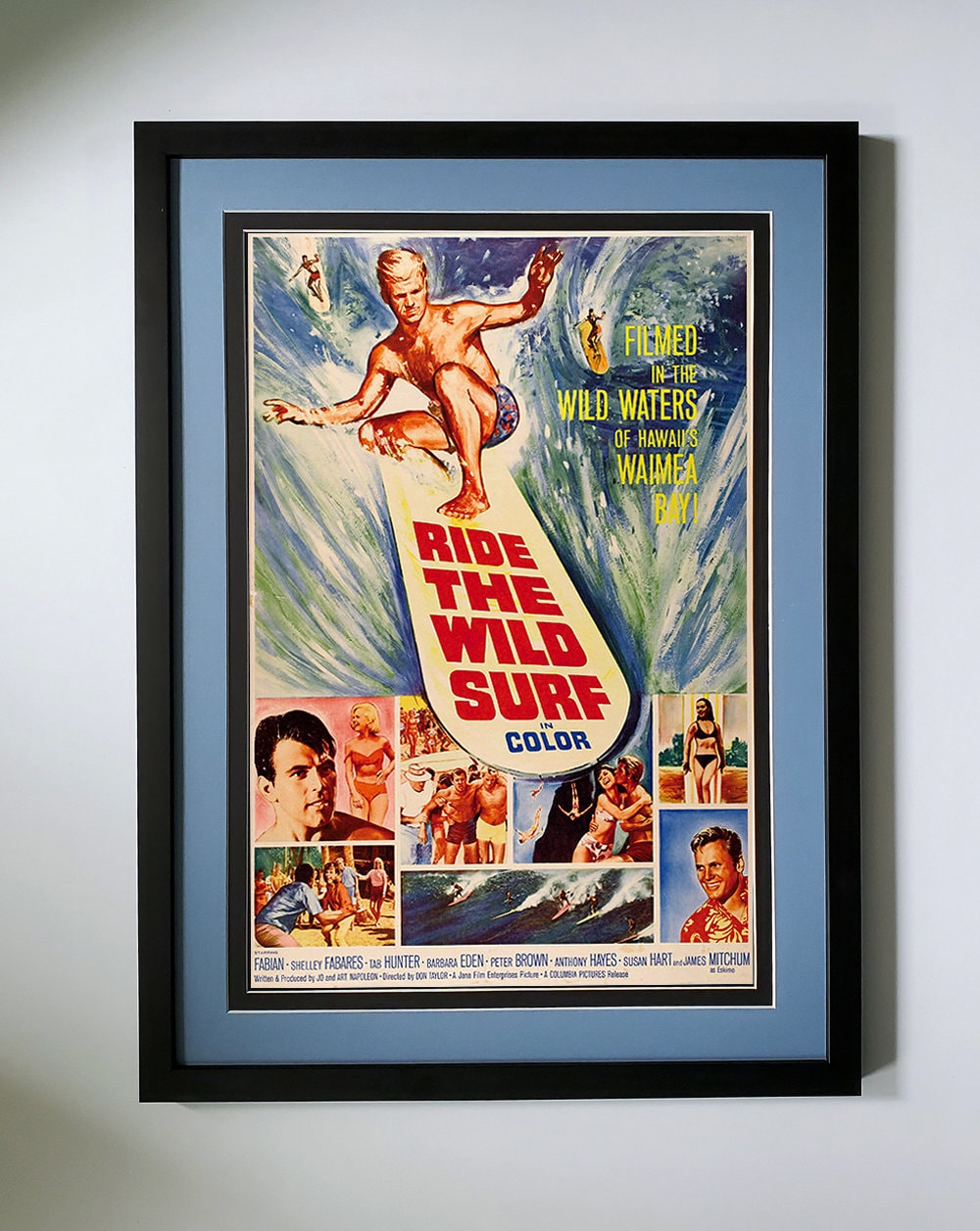 Ride the Wild Surf Poster Framed