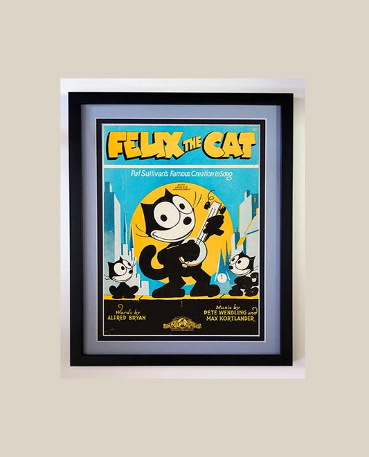 Felix The Cat Custom Framed Finest Quality