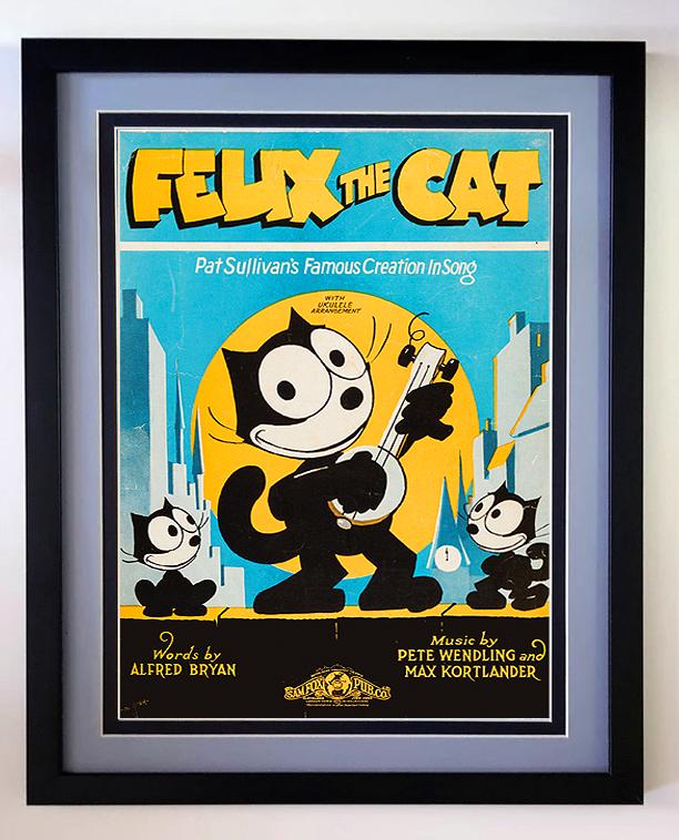 Felix The Cat Custom Framed Finest Quality