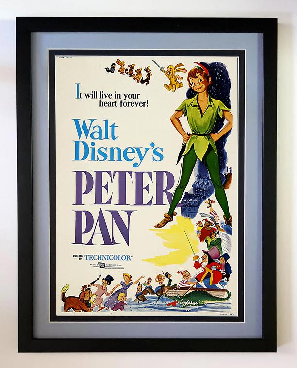 Peter Pan Poster Custom Framed Finest Quality