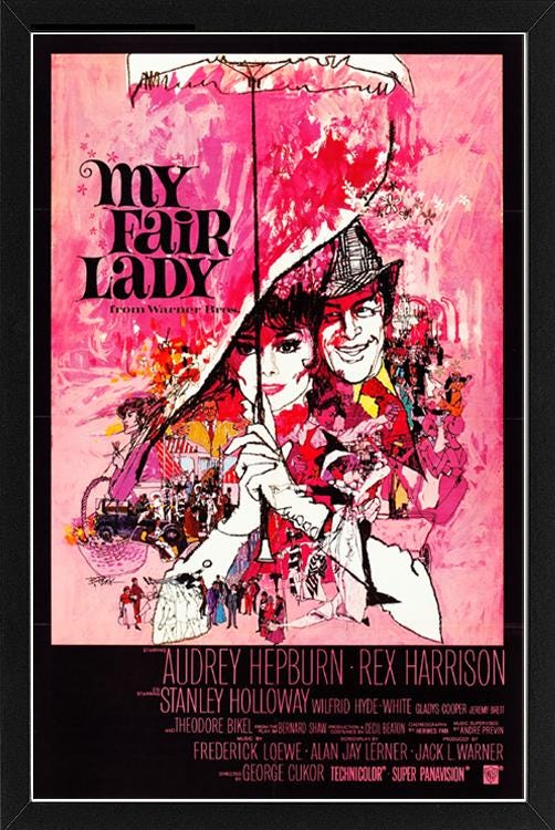 My Fair Lady Movie Poster Audrey Hepburn