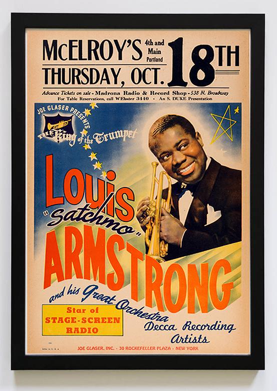 Louis Armstrong Jazz Concert Poster