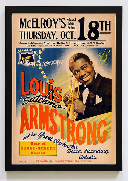 Louis Armstrong Jazz Concert Poster