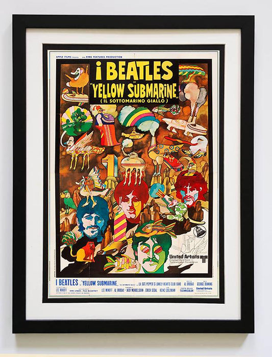 Yellow Submarine framed & mated concert poster