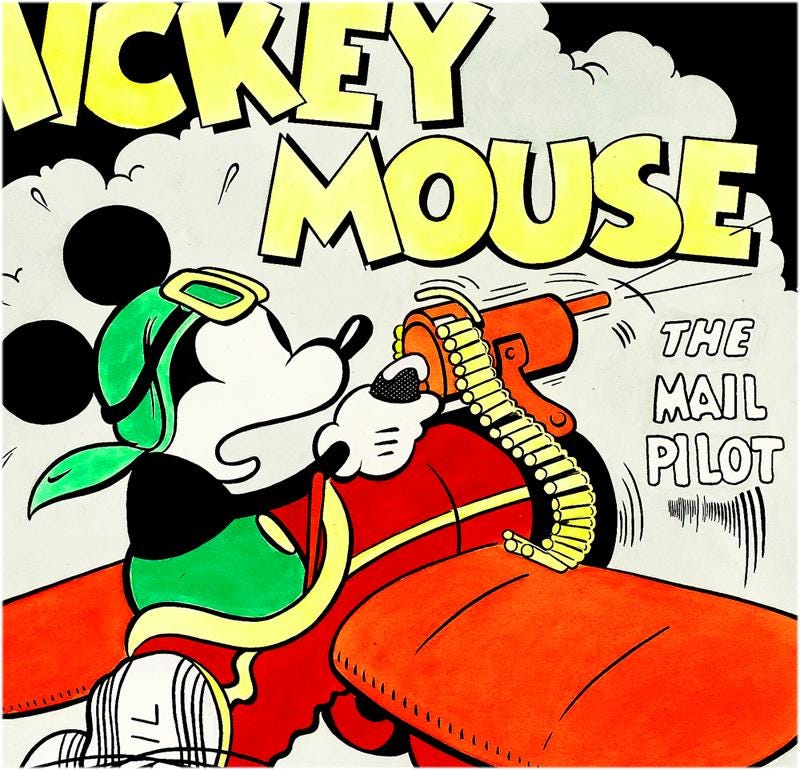 Mickey the Mail Pilot Poster Framed