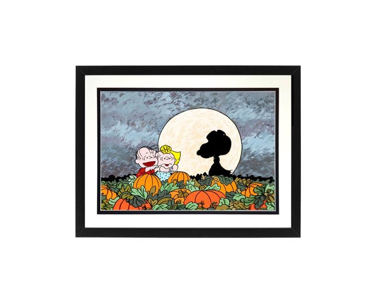 Snoopy Holloween Poster Framed