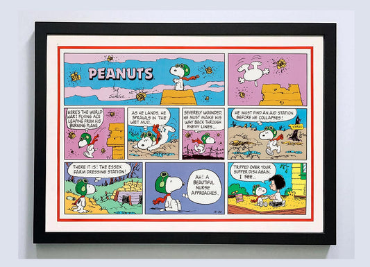 Vintage Style Snoopy Poster Framed