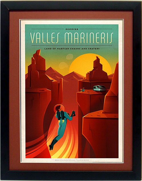 Set of 3 SpaceX Vintage Space Travel Posters