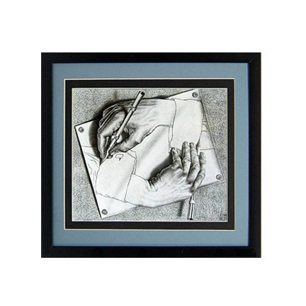 MC Escher Framed Print Drawing Hands
