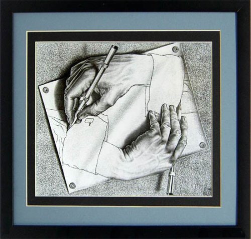 MC Escher Framed Print Drawing Hands