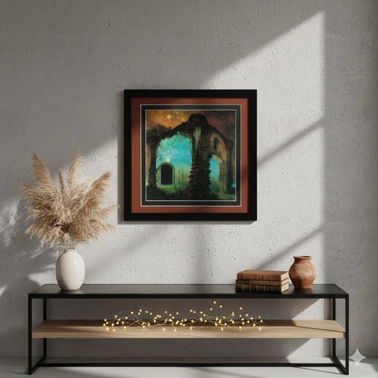 Beksinski Art Surreal Chapel Landscape Fine Art Framed Print