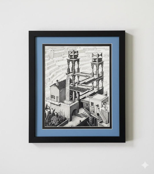Waterfall by M.C. Escher Print Framed Art
