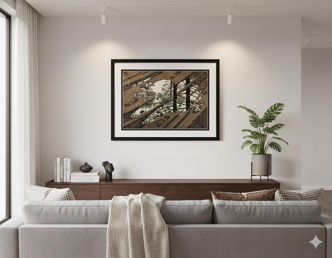 M.C. Escher Puddle Framed Print