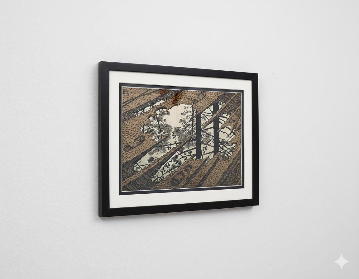 M.C. Escher Puddle Framed Print