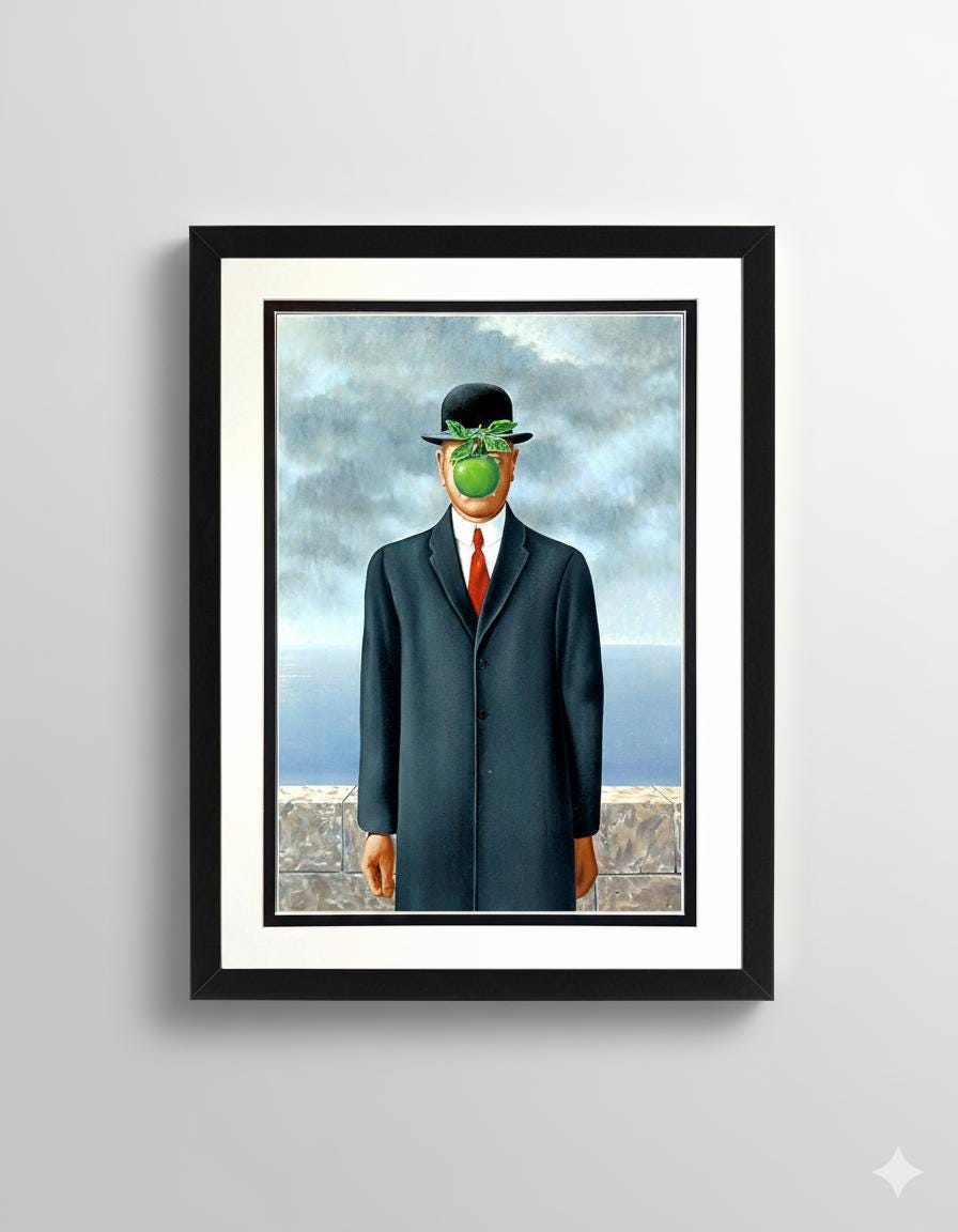 René Magritte Framed Art Print "The Son of Man" (1964)