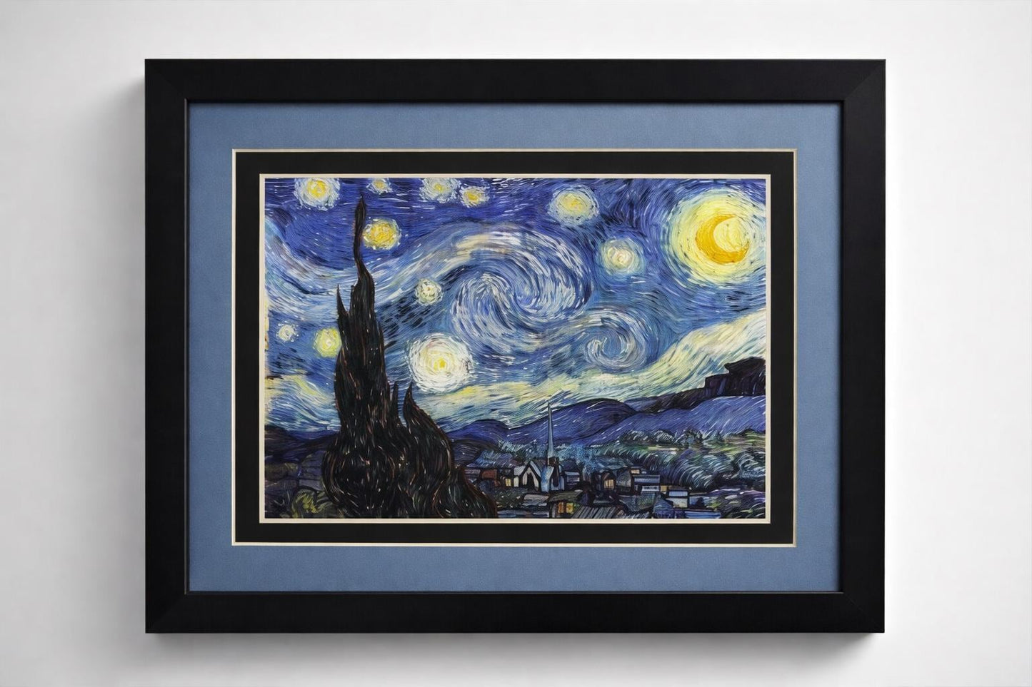 Starry Night Framed Art Print by Vincent van Gogh