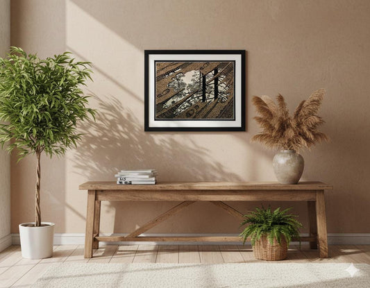 M.C. Escher Puddle Framed Print