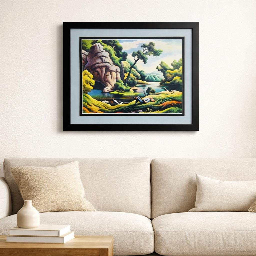 Thomas Hart Benton Spring Cave Framed Print
