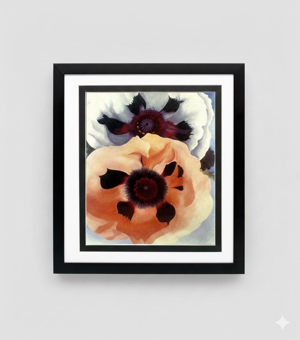 Poppies by Georgia O’Keeffe Framed Print