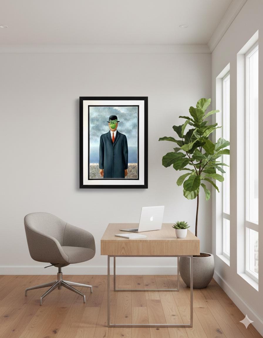 René Magritte Framed Art Print "The Son of Man" (1964)