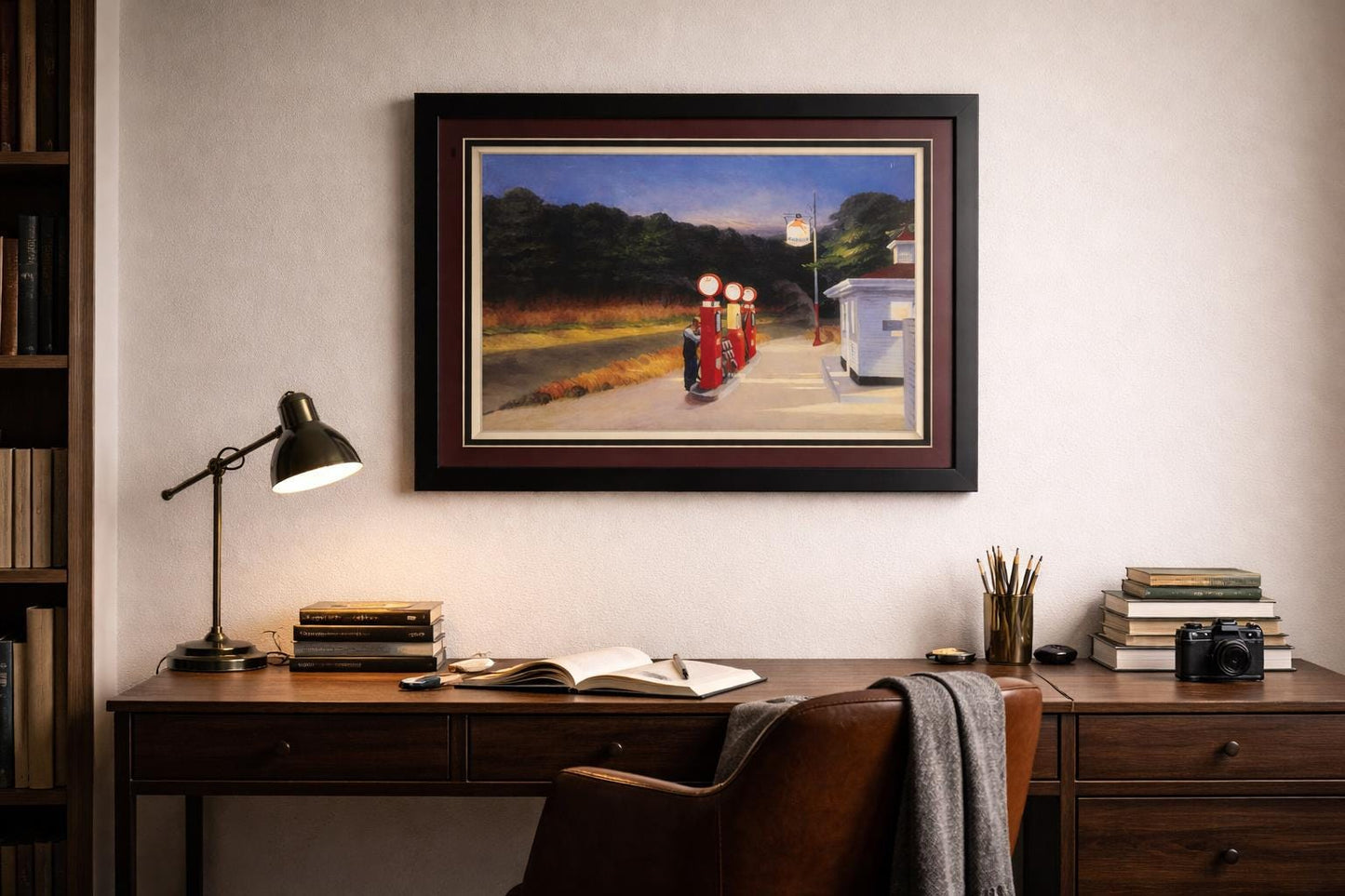 Edward Hopper “Gas” Framed Print