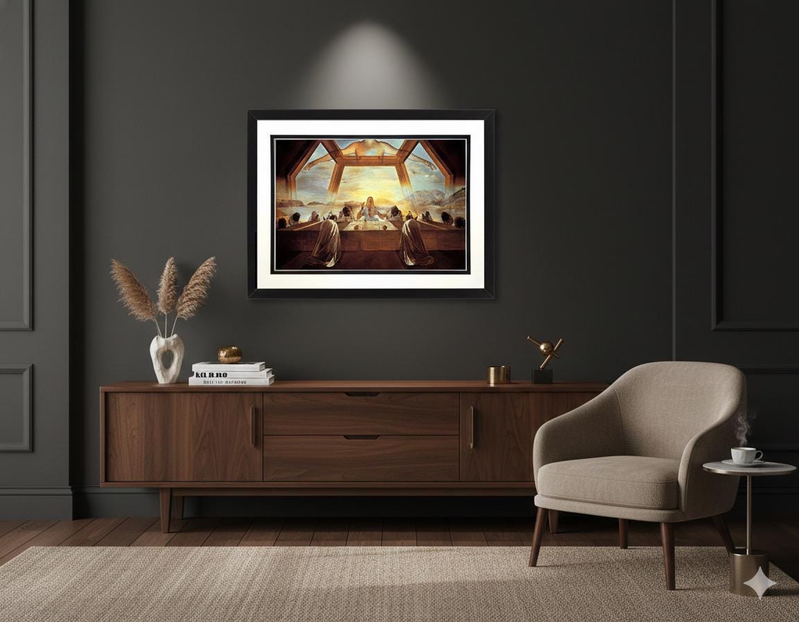 Last Supper by Salvador Dalí Framed Print