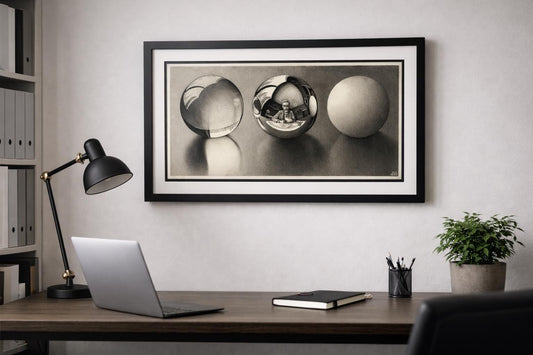 M.C. Escher Three Spheres Fine Art Poster