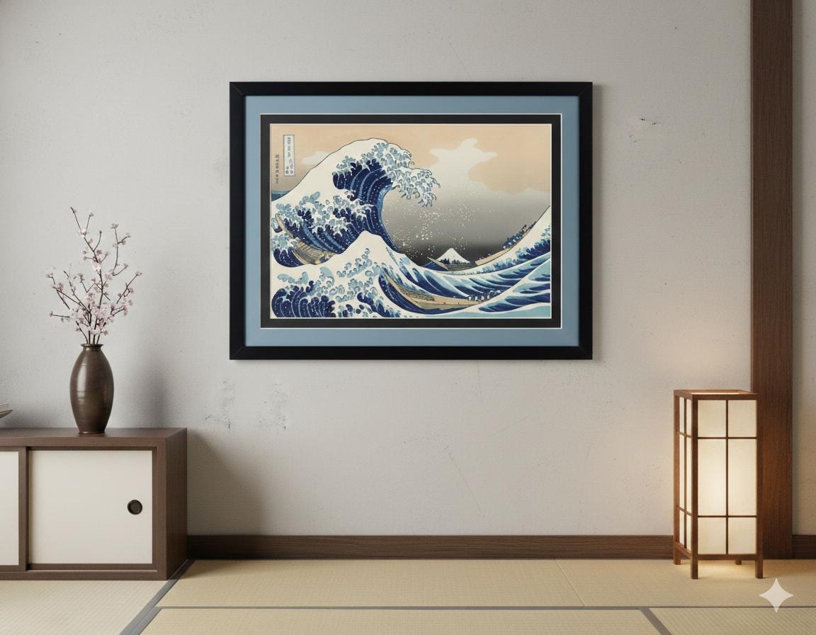 Hokusai Great Wave of Kanagua Framed Print