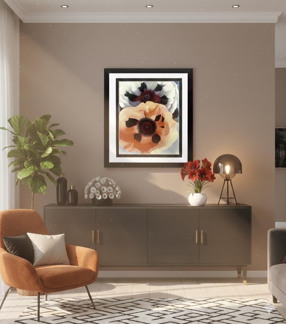 Poppies by Georgia O’Keeffe Framed Print