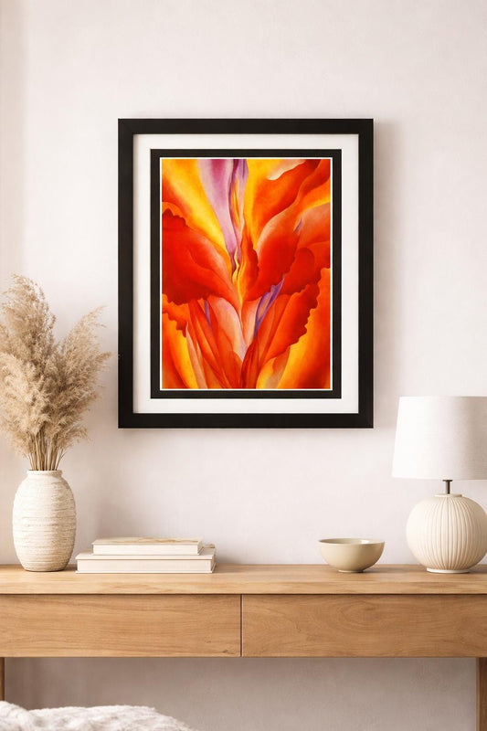 Red Canna by Georgia O’Keeffe Framed Print Floral Wall Art