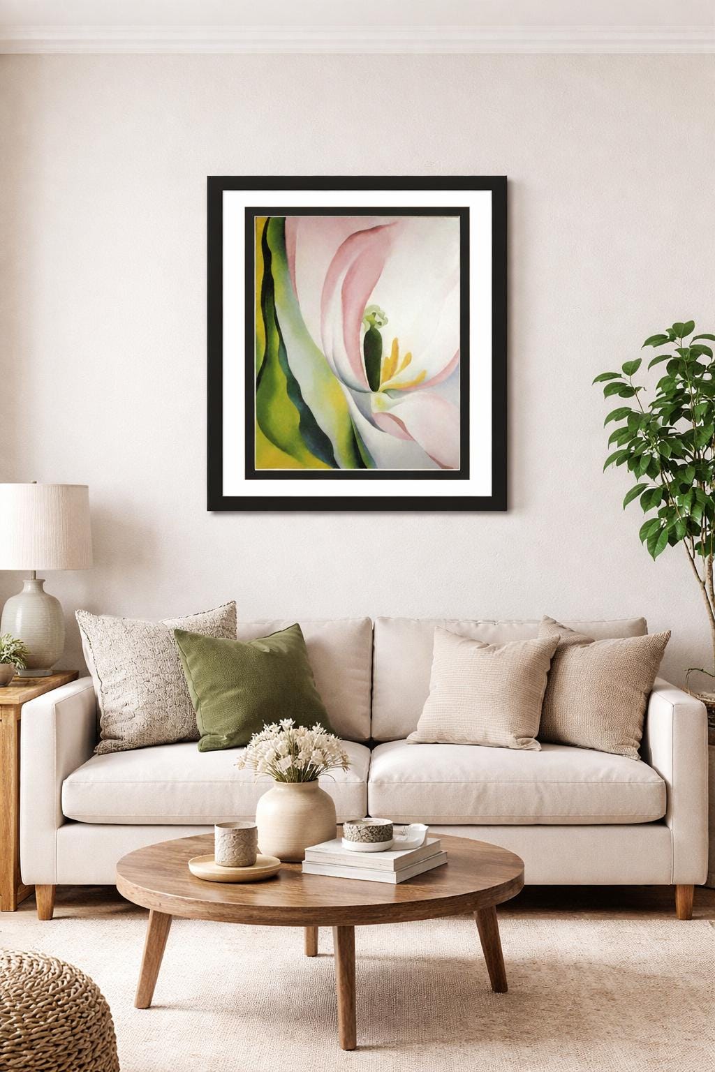 Pink Flower by Georgia O’Keeffe Framed Print