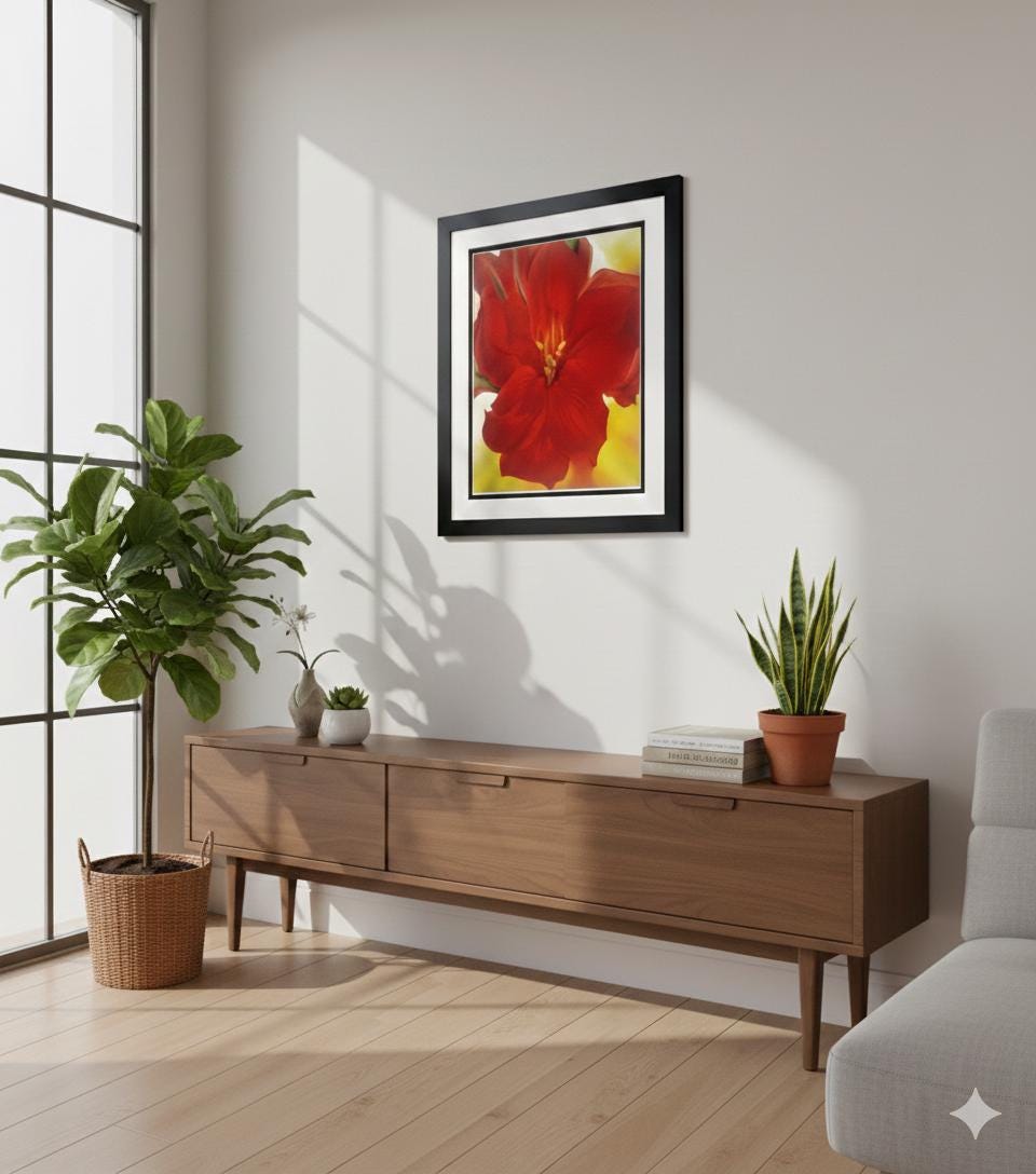 Red Flower by Georgia O’Keeffe Framed Print