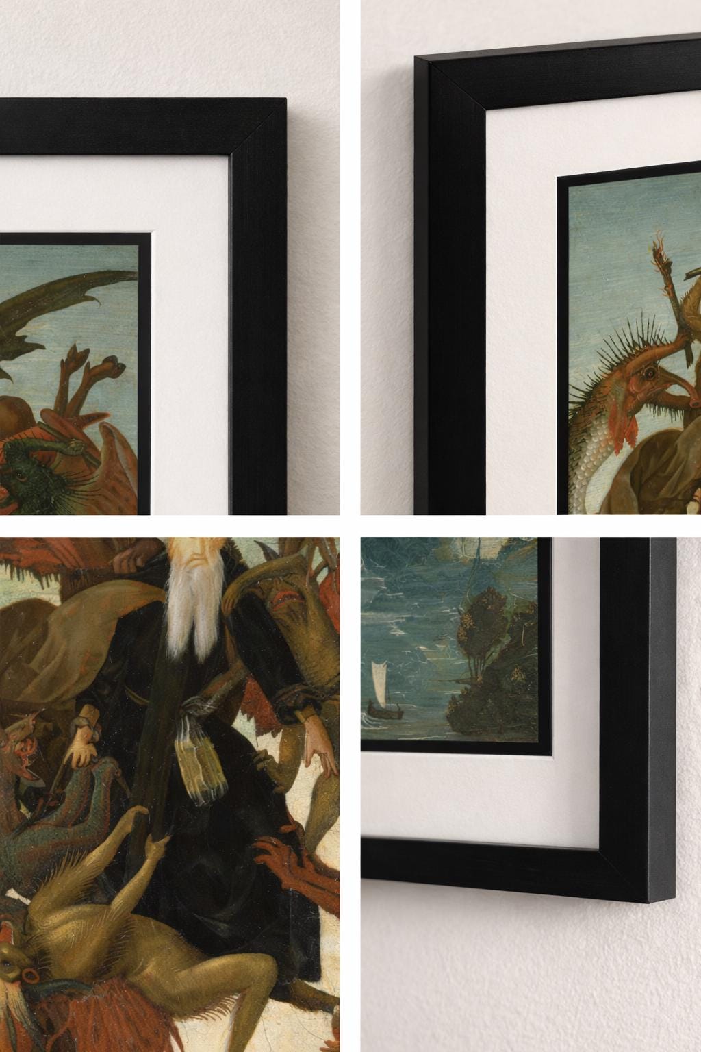 The Torment of Saint Anthony – Michelangelo | Framed Renaissance Art Print