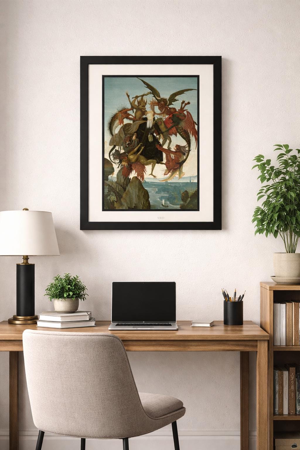 The Torment of Saint Anthony – Michelangelo | Framed Renaissance Art Print