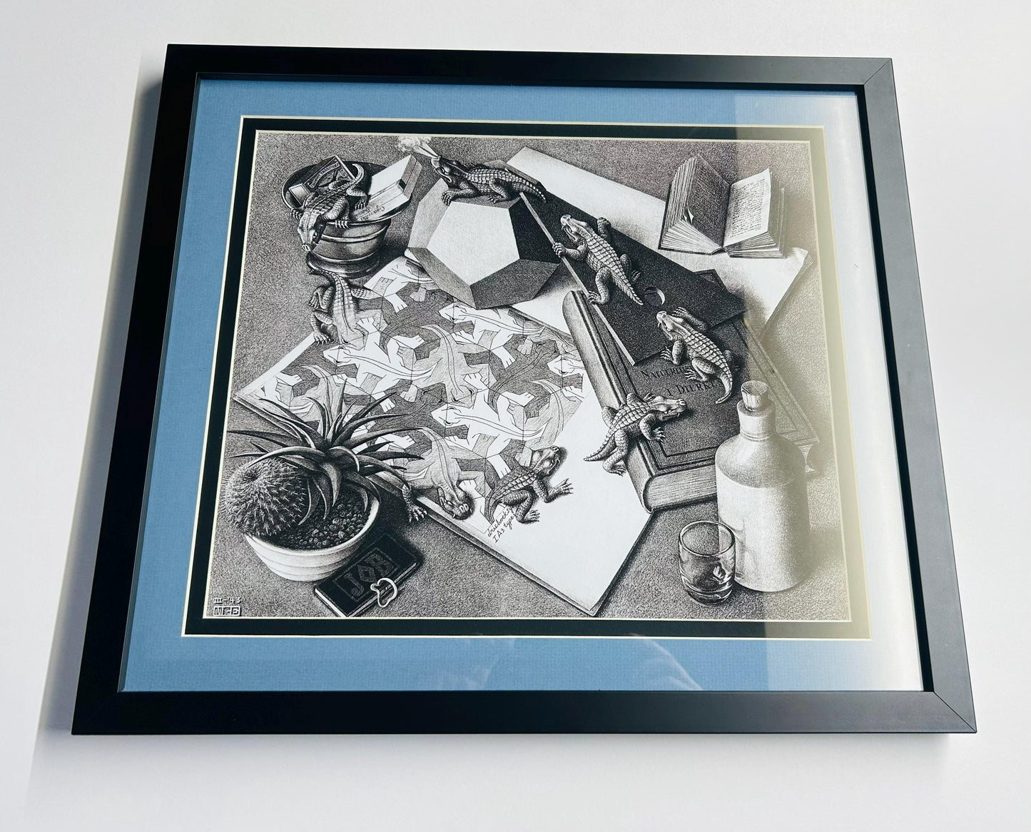 M.C. Escher Reptiles Print Framed Poster