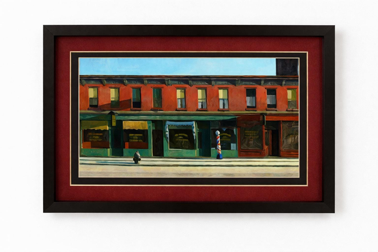 Early Sunday Morning by Edward Hopper (1930). Framed Print Premium