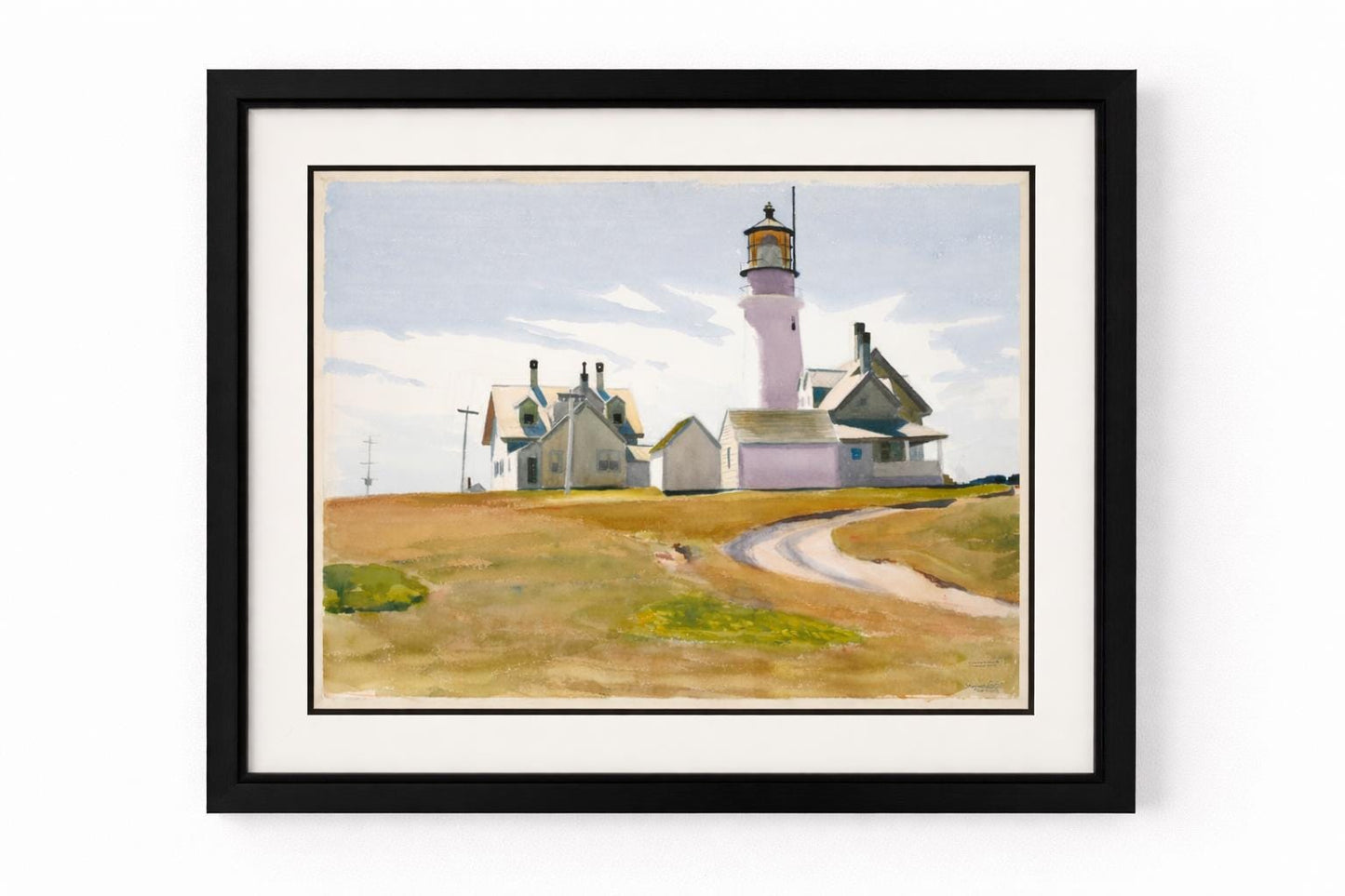 Maine Lighthouse by Edward Hopper Art Print Framed