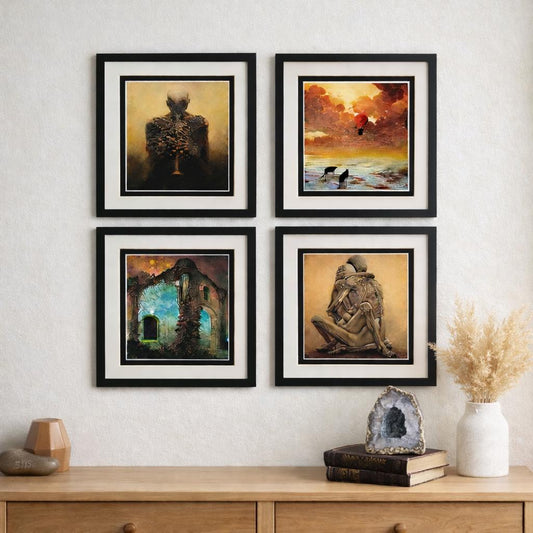 Beksiński Art Posters Framed Print Set of 4