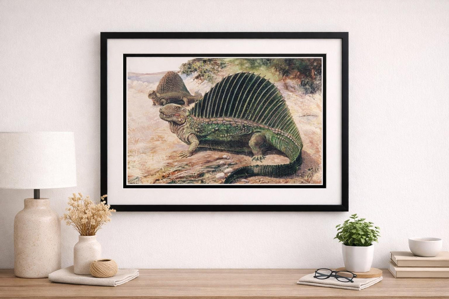 Dimetrodon Dinosaur Framed Poster