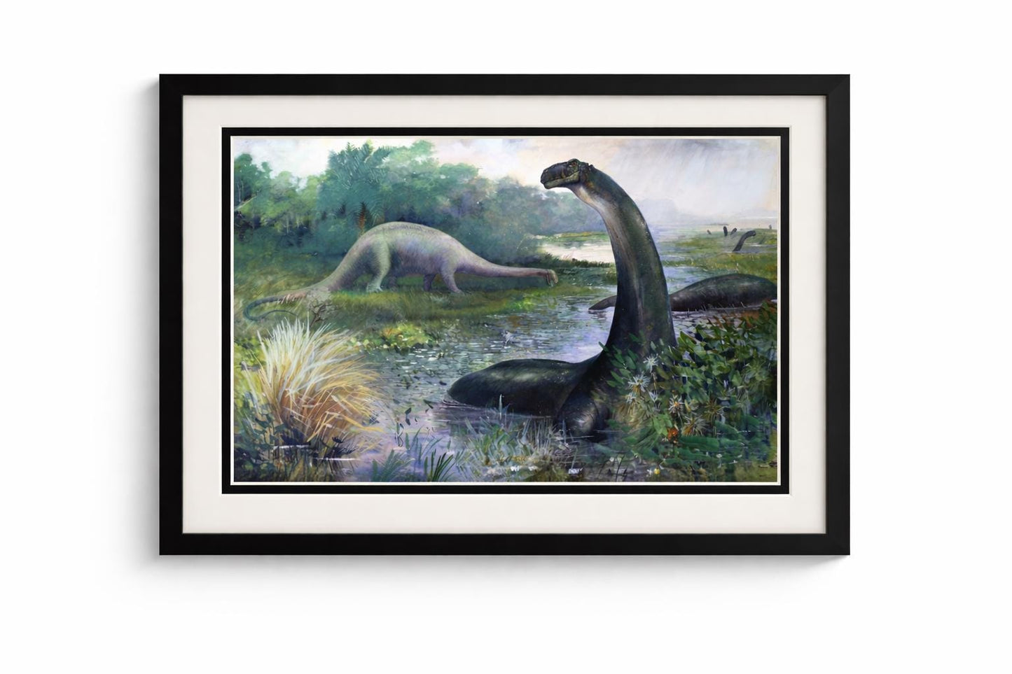 Brontosaurus Dinosaur Framed Poster