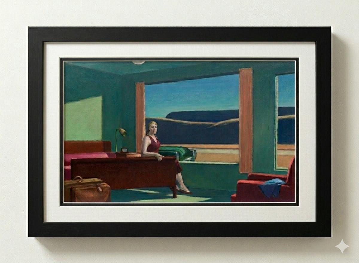 Edward Hopper Western Motel Framed Print Premium