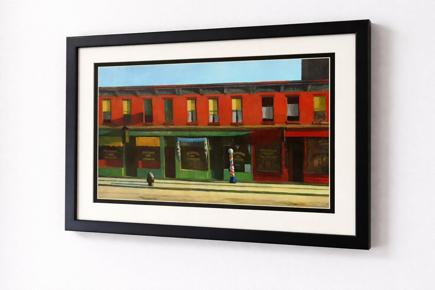 Early Sunday Morning by Edward Hopper (1930). Framed Print Premium