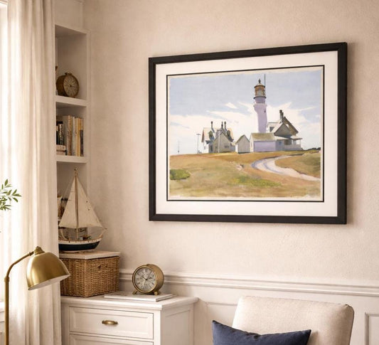 Maine Lighthouse by Edward Hopper Art Print Framed