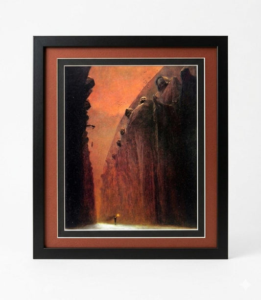 Beksinski Valley of the Dead Art Print -Framed Polish Surrealism Wall Art